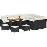  Sjedeća garnitura za vrt 13 kom. Crna poliratan 288,5 x 234 x 85 cm | Shoptok.si