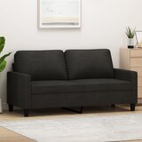  The Living Store Dvosed črn 140 cm blago - Kavč Dvosed, (21449165) Cene
