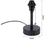  Brilagi - Stona lampa sa USB portom TABLON 1xE27/25W/230V crna | Eponuda.com