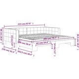 vidaXL Izvlečna dnevna postelja z vzmetnico tem. siva 100x200 cm žamet | Shoptok.si