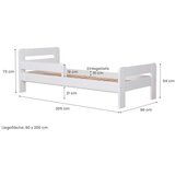 MID.YOU POSTELJA 90 cm x 200 cm , les bela | Shoptok.si