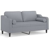  Dvosjed s ukrasnim jastucima svjetlosivi 140 cm od tkanine | shoptok.hr