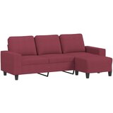 Maison Chic kavč - Sofa - Kanape trosed s stolčkom za noge vinsko rdeč 180 cm blago, (21727961) Cene