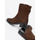 Sergio Leone Brown leather ankle boots with crinkled upper by | shoptok.hr