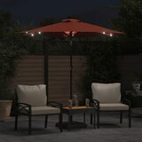  Vrtni suncobran s čeličnom šipkom LED terakota 225x225x212 cm | shoptok.hr