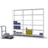 eurokraft pro Privijačeni regal, lahka izvedba, z oblogo iz umetne mase, višina regala 2500 mm, širina police 1000 mm, globina 400 mm, osnovni regal | Shoptok.si