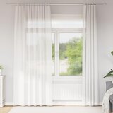 vidaXL Voile zavese z zankami 2 kosa Bela 140x245 cm Cene