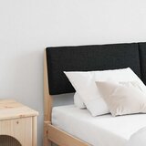  Tapecirani uzglavlje Crna 140 cm Čvrsto borovo drvo | shoptok.hr