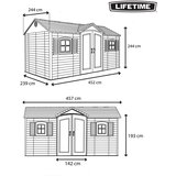 Lifetime - Plastična vrtna kućica Villa - Šupa - 11 15 m2 (244x457x244 cm) | BRANDED IN THE USA | shoptok.hr