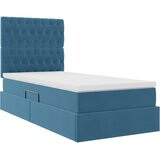  s madracem i skladištem Tamno plava 100 x 200 cm Baršun | shoptok.hr