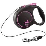 Flexi Black Design, vrvica, XS 3 m roza | Shoptok.si