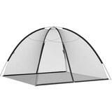 vidaXL Komarnik Mongolia s vratima 220 mrežasti crni 200x200x135 cm | shoptok.hr