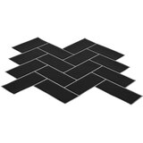  Pločica riblja kost 10 pcs Crna 30 x 30 cm Poliuretan i PET | shoptok.hr