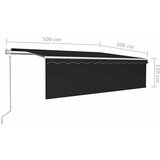  Automatska tenda s roletom i senzorom LED 5 x 3 m antracit | shoptok.hr