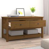  Klubska mizica medeno rjava 102x49x55 cm trdna borovina, (20714341) | Shoptok.si