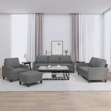  4-dijelni set sofa s jastucima tamnosivi od tkanine | shoptok.hr