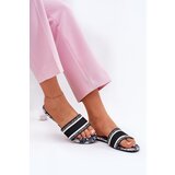 Boto Patterned Flat Women's Slippers Black Leysi | ePonuda.com