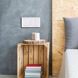 Aigostar Dvostruki prekidač br. 6+6 i jednostruki prekidač br. 1 sa ramom, beo | Eponuda.com