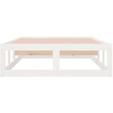  Za krevet bijeli 100 x 200 cm od masivnog drva | shoptok.hr