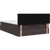  Otomanska postelja z vzmetnico rjav 140x190 cm blago, (22012099) | Shoptok.si