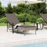 Maison Chic Ležalnik - Sončna ležalnik z blazino siv poli ratan, (22042843) | Shoptok.si