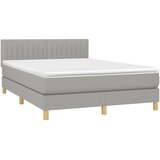  s oprugama i madracem svjetlosivi 140x190 cm od tkanine | shoptok.hr