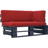  Vrtni kotni kavč iz palet črna impregnirana borovina | Shoptok.si