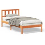  Konstrukcija postelje z vzglavjem Voskast rjav 80 x 200 cm, (5000126681) | Shoptok.si