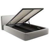 Makamii Svijetlo sivi tapecirani bračni krevet s prostorom za odlaganje s podnicom 140x200 cm Kiana – | shoptok.hr