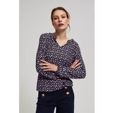 Moodo Patterned blouse with V-neck | Shoptok.si