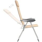  Zložljivi stoli za kampiranje 2 kosa kremne barve aluminij, (20817040) | Shoptok.si