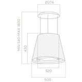 Elica viseća napa JUNO WH/F/50 | shoptok.hr