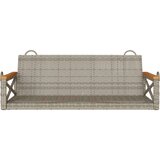 vidaXL Klupa za ljuljanje siva 109 x 62 x 40 cm od poliratana | shoptok.hr