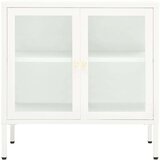 vidaXL komoda bijela 70 x 35 x 70 cm od čelika i stakla | shoptok.hr