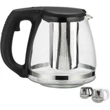 Čajnik za poparke 1,2l / več barv / steklo, inox, plastika, (5000198901)