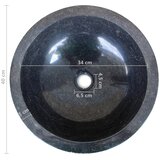  Mramorni umivaonik 40 cm crni | shoptok.hr