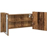  LED Ogledalo s Ormarom s policom Staro drvo 100 x 12 x 45 cm | shoptok.hr