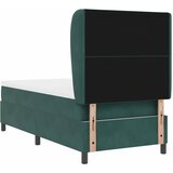  Krevet s opruga kutije Tamnozelena 190 x 90 cm Baršun | shoptok.hr