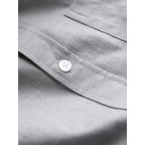 Ombre Men's SLIM FIT shirt in decorative fabric with pocket - grey | Eponuda.ba