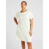 Only Carmakoma Obleka 'MAY' svetlo zelena / off-bela | Shoptok.si