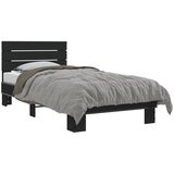  Okvir za krevet crni 75 x 190 cm od konstruiranog drvo i metal | Eponuda.ba