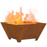 vidaXL Ognjišče Kvadrat 60x60x30 cm Iz vremensko odpornega jekla, (22009779) | Shoptok.si