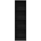  Biblioteka crni hrast 40x24x143 cm Inženirsko drvo | shoptok.hr