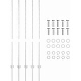  Stup za ogradu 5 pcs Srebrno 120 cm Čelik | shoptok.hr