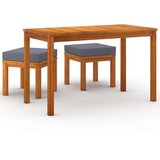  3-dijelni vrtni blagovaonski set s jastucima od bagremovog drva | shoptok.hr
