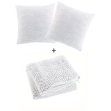 Douceur d intérieur Bel/bež komplet pregrinjala in prevleke za vzglavnik iz jerseyja 240x260 cm Cassandra – | Shoptok.si