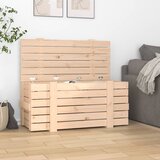 vidaXL Škatla za shranjevanje 91x40,5x42 cm trdna borovina Cene