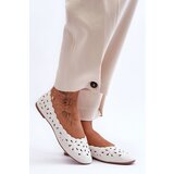 EVENTO PE1 Women's Glittering Openwork Ballet Shoes White Visionary | shoptok.hr