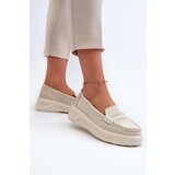EVENTO Light Beige Women's Suede Moccasins Filidia | Shoptok.si