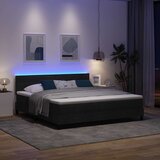 vidaXL Postelja z vzmetnico z vzmetnico Črna 180 x 200 cm blago, (5000126313) | Shoptok.si